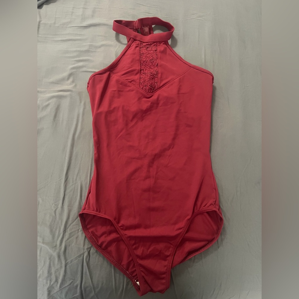 Bloch halter Burgundy ballet leotard